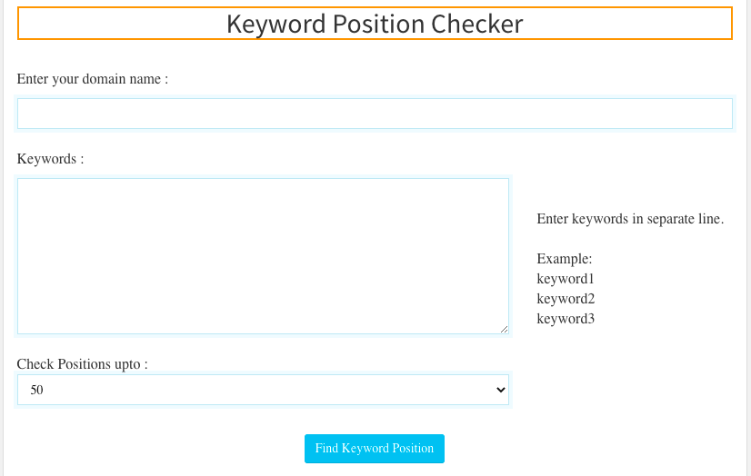 free-keyword-position-checker